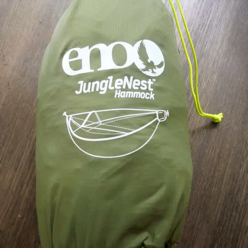 NEW ENO Eagles Nest Outfitters JungleNest Hammock + Bug Net Evergreen